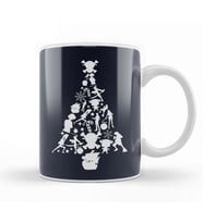 One Piece Christmas Tree Silhouette Kupa Bardak Porselen