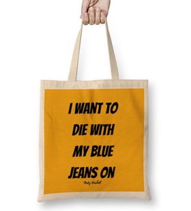 Andy Warhol Quotes Gift Bez Çanta Uzun Saplı