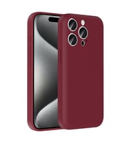 Apple iPhone 15 Pro Uyumlu Kılıf Kamera Korumalı Kartlık Hazneli Zore Vitra Kapak (Mürdüm)