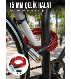 Metal Kilit Başlıklı Dayanıklı Bisiklet Scooter Güvenlik Kilidi