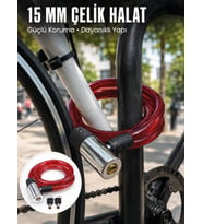 Metal Kilit Başlıklı Dayanıklı Bisiklet Scooter Güvenlik Kilidi