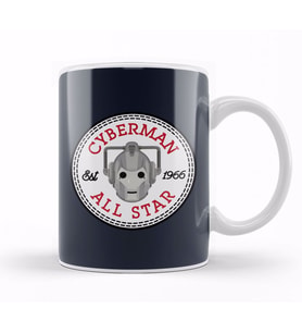 Cyberman Doctor Who All Star Converse Logo Kupa Bardak Porselen