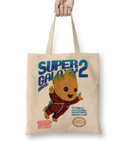 Baby Groot Super Galaxy Bros Bez Çanta Uzun Saplı