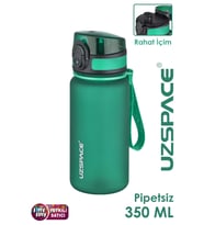Uzspace 350 ML Pipetsiz Softtouch Tritan Çocuk Su Matarası -FF350MLUZS