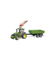 John Deere 5115M Traktör Ve Römork - BR02108 Detaylı Oyuncak Araç 58.5x12.7x16 cm