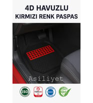 Hyundai Sonata Hasırlı 4D Havuzlu Kırmızı Oto Paspas