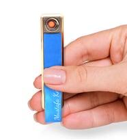 Kişiye Özel Usb Şarjlı Dokunmatik Mavi Elektronik Çakmak