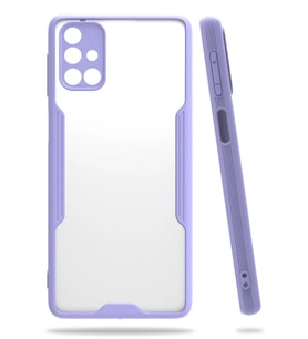 Newface Samsung Galaxy M31S Kılıf Platin Silikon - Lila