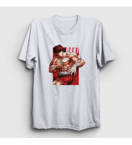 Presmono Unisex Beyaz Strong V2 Anime Hanma Baki T-Shirt 319220tt