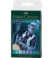 Faber-Castell Pitt Artist Pen Çizim Kalemi Fırça Uç Life Is Blue 8'Li (Standart)
