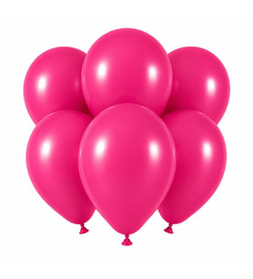 Fuşya Renk Lateks Pastel Balon (30 cm) - 6 Adet