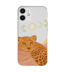 Iphone 12 Uyumlu Leopar Tasarımlı Şeffaf Telefon Kılıfı