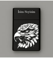 Kartal Desenli Metal Tabaka – Kişiye Özel İsimli Hediyelik