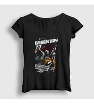 Presmono Kadın Siyah Breakdown V2 Green Day T-Shirt 395661tt