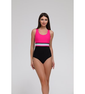 Chelly Life For Moda Kadın Yüzücü Mayo 9972 (Siyah-Pembe)