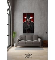 12 parça V for Vandetta Çerçeve Görünümlü Mdf tablo Duvar Süsü Hediyelik Eşya (45cm x 85cm)