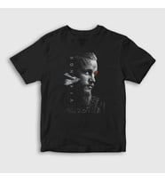 Presmono Unisex Çocuk Siyah Ragnar V2 Vikings T-Shirt 222329tt
