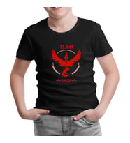 Pokemon Go - Team Valor Siyah Çocuk Tshirt