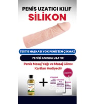 Büyük Boy 4 cm Dolgulu Realistik Penis Kılıfı Uzatmalı Prezervatif Çeşiti