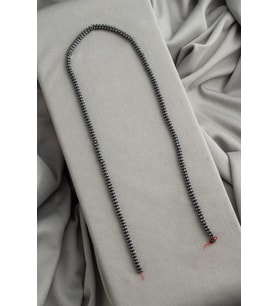 Hematit Doğal Taş Füme Rondela Kesim 2x4mm Dizi