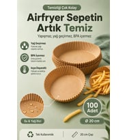 Airfryer Pişirme Kağıdı 100 Adet Tek Kullanımlık Hava Fritöz Kağıdı