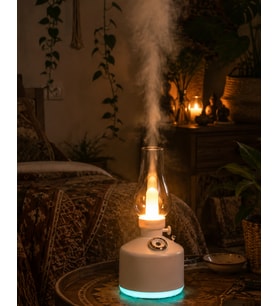 LED Işıklı Vintage Ha Nemlendirici Aromaterapi Difüzörü USB Şarjlı