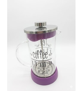 French Press - Filtre Kahve Ve Bitki Çayı Demliği 600 ml Mor