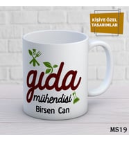 Kişiye Özel Meslek Temalı Kupa  İsimli & Fotoğraflı Premium Hediye Bardak Gıda Mühendisi