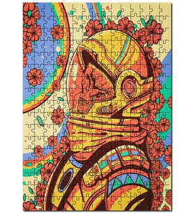 Cakapuzzle Illtürasyon Astronot Çiçekli Puzzle Yapboz MDF (Ahşap) (120 Parça)