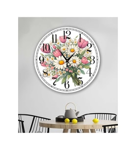 bilge Tasarım retro harita detaylı Duvar Saati 35 x 35 CM (Karışık)