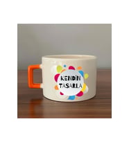 Kendin Tasarla Turuncu Kulplu C Fincan
