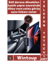 #TelefonTutucu Araç İçi 360 Derece Döner Ergonomik Koltuk Arkası Ayarlanabilir Tablet Telefon Tutucu