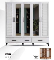 ESİN 5 KAPILI DOLAP  (Beyaz)