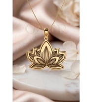 925 Ayar Gümüş Lotus Çiçeği Kolye