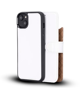 Bouletta Apple iPhone 14 Plus Uyumlu Deri Cüzdanlı Kılıf MWWN F3 Beyaz