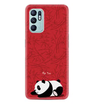 Oppo Reno 6 Kılıf Resimli Desenli Silikon Platinium Series Sleeping Panda 1810