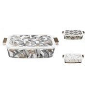Cooker 2698 Porselen Kapaklı Fırın Kabı 30 Cm (Çok Renkli)