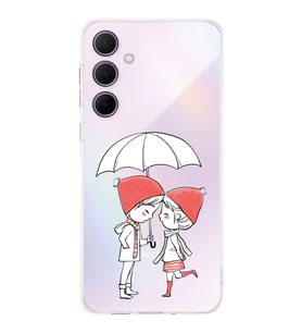 PrintiFy Samsung Galaxy A36 ile Uyumlu Kamera Korumalı Aşk Tasarımlı Şeffaf Silikon Kılıf