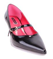 Dagoster DZA07-389100 Siyah Rugan Stiletto Topuklu Kadın Ayakkabı