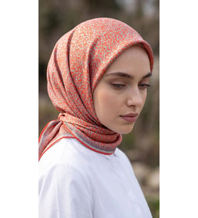 Levidor Kristal Eşarp Filiz Desen Nar Çiçeği