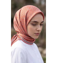 Levidor Kristal Eşarp Filiz Desen Nar Çiçeği