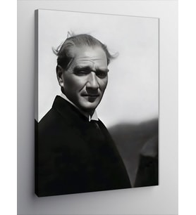Kanvas Tablo Siyah Beyaz Mustafa Kemal Atatürk