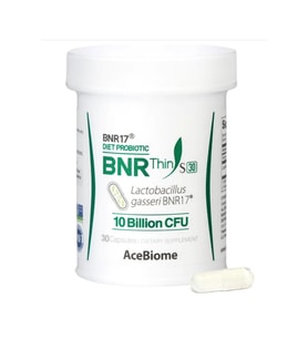 AceBiome BNRThin S30, Lactobacillus Gasseri BNR17, 10 Billion CFU, 30Capsules.