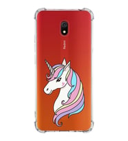 Xiaomi Redmi 8A Köşe Korumalı Antişok Kapak Unicorn Tasarımlı Şeffaf Silikon Kılıf