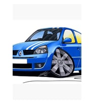 Renaultsport Clio 182 Mavi Tablo Ahşap Poster Dekoratif