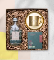 Kişiye Özel Gold Fincan, Türk Kahvesi , 200ML Kolonya, Hediye Set 
