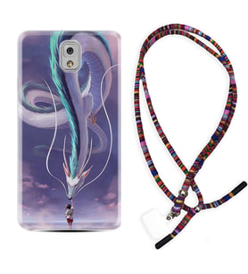 Samsung Note 3 4 5 8 9 20 Ultra 10 Lite Kılıf Boyun Asklı Rasta Silikon Kız ve Ejderha 1742