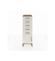 Kronos Dolap 5 Çekmeceli Tek Kapaklı 44x59x134 Çam-Aytaşı