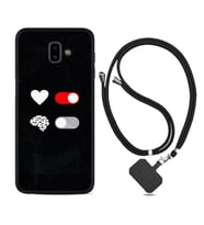 Samsung J6 Plus J7 Prime J7 Pro M20 Kılıf Boyun Askılı Silikon Love Brain 1722