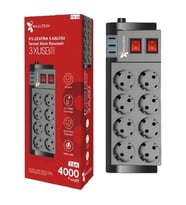 Fulltech Ftr-08 8’li Termal Akım Korumalı Priz